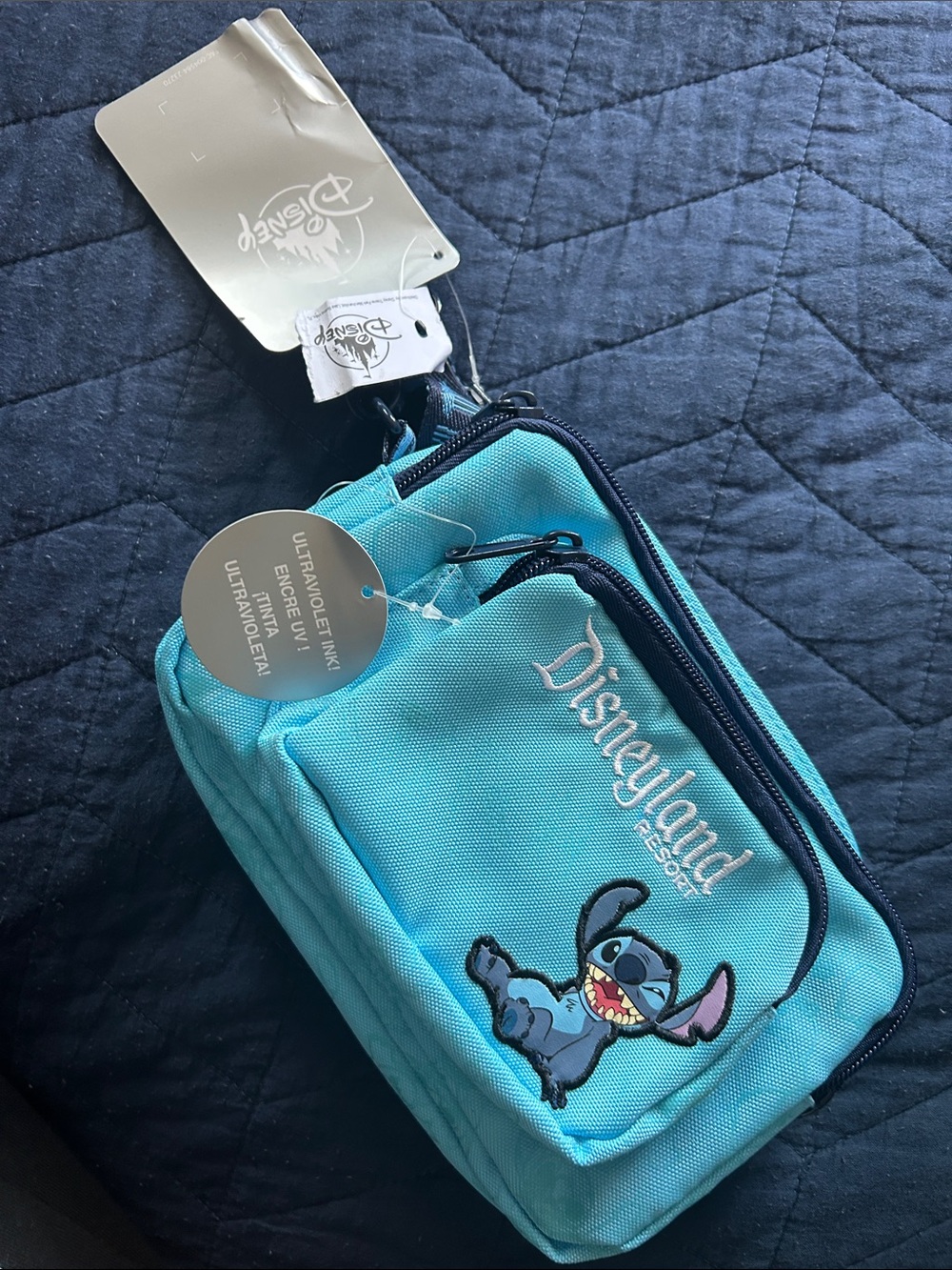 Stitch Teal Crossbody/ belt Bag